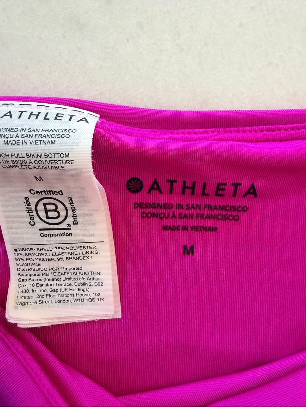 Athleta Hot Pink Bikini Bottoms with Side Ties - Picture 3 of 6